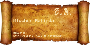 Blocher Melinda névjegykártya