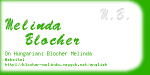 melinda blocher business card